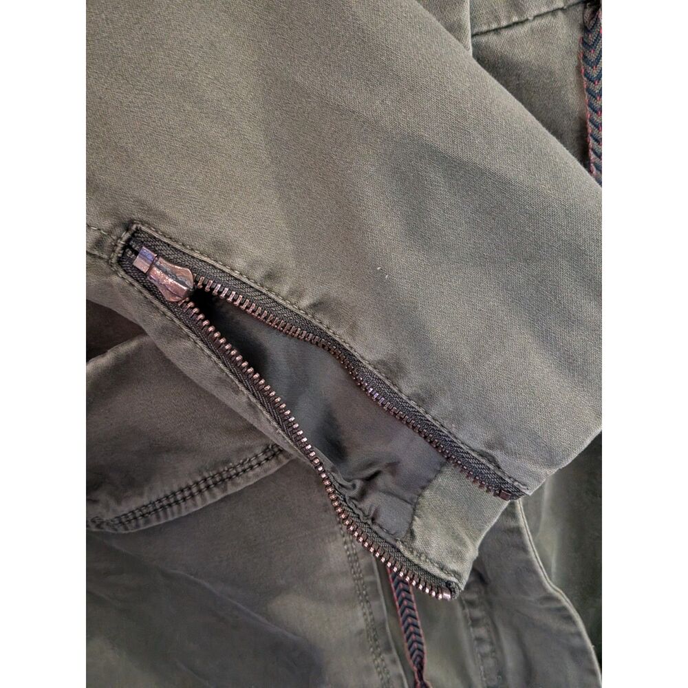 ZARA Trafaluc Military Jacket Women Olive Green Utility Windbreaker No Hood - Picture 9 of 12